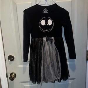 Disney Tim Burtons Nightmare Before Christmas girls black / silver dress M 7/8